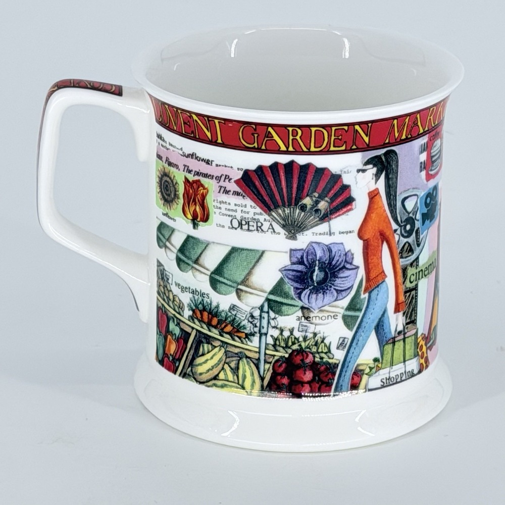 James Sadler Famous Streets Covent Garden Coffee Mug Fine Bone China Tea Cup HTF